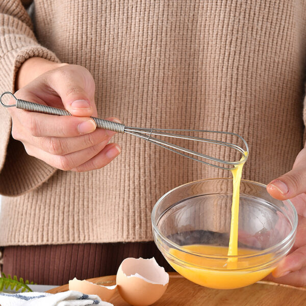 TW-EW00110 10 Inch Egg Beater Wooden Handle Multifunctional Comfortable Grip Reusable Labor-saving Whisking Silicone Manual Egg Mixer - Image 3