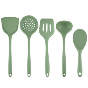 TW-SL00300 Silicone Spatula for Cooking , Kitchen Wok Spatula Utensil Set, Turner Serving Tool for High Heat Stirring in Nonstick Pans