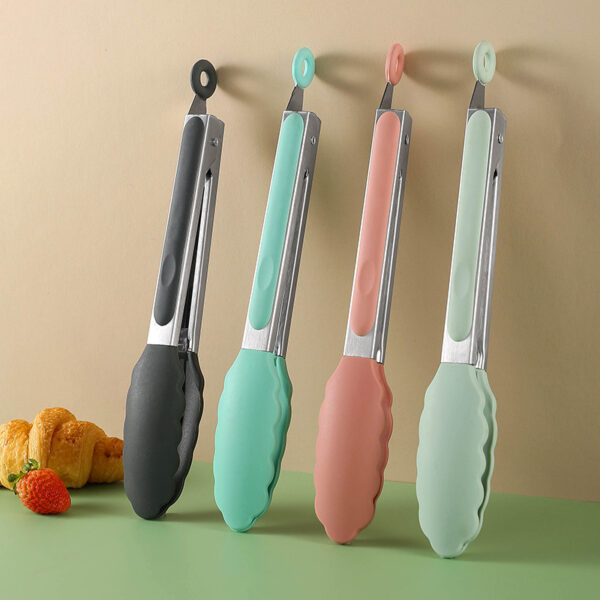 TW-FT00109 Locking Stainless Steel Kitchen Tongs - Image 4