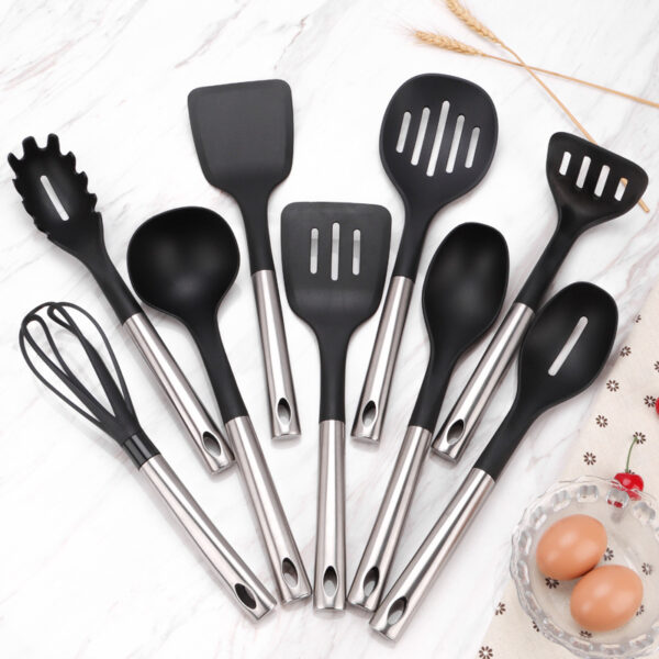 TW-NK00300 9 pieces utensil Set Stainless steel handle Nylon kitchen tools cooking - Image 3