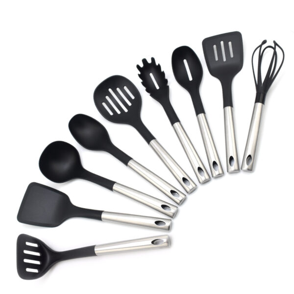 TW-NK00300 9 pieces utensil Set Stainless steel handle Nylon kitchen tools cooking